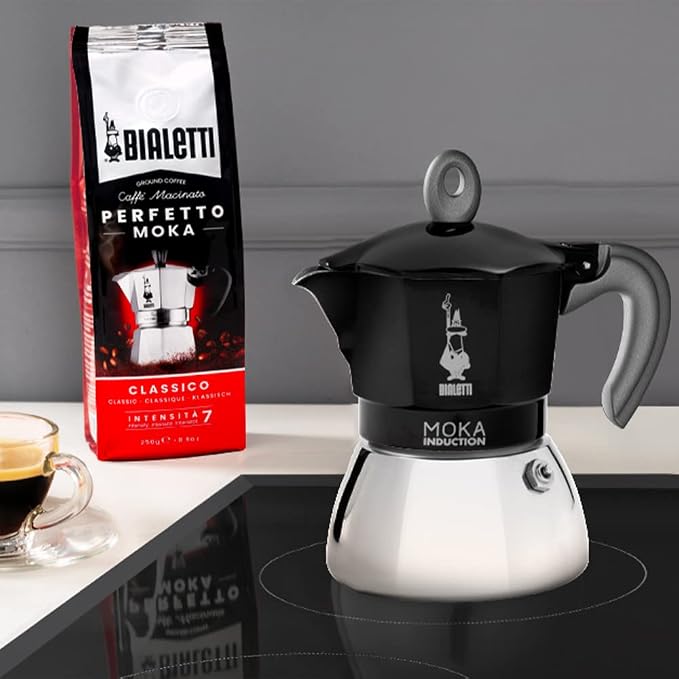 Bialetti - Moka Induction, Moka Pot, Suitable for all Types of Hobs, 2 Cups Espresso (2.8 Oz), 90 milliliters,Black - Image 3