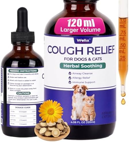 Wellix 4oz Kennel Cough Treatment for Dogs & Cats, Cold Relief High-Volume by Wellix