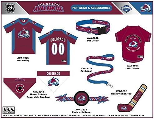 NHL Colorado Avalanche Jersey for Dogs & Cats, Large. - Let Your Pet Be A Real NHL Fan! - Image 6