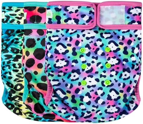 wegreeco XX-Large Dog Diapers Female No Tail Hole, Reusable French Bulldog Diapers Female （Cow Pattern XX-Large） by wegreeco