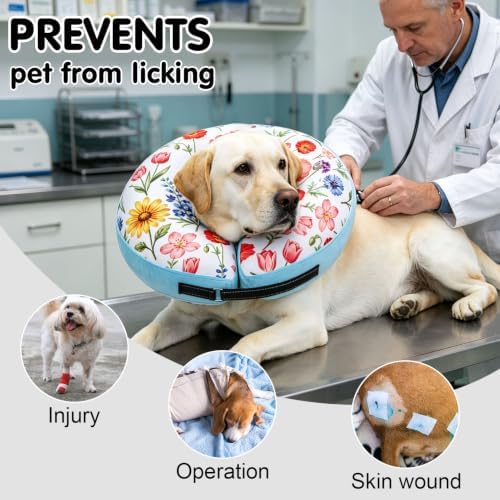 BEAUTYZOO Dog Cone Collar Alternative After Surgery,Pet Neck Donut E-Collar - Image 4