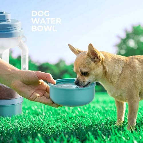 Dog Water Bottle Portable 20.3oz with Food Container & 2 Bowls - Image 6