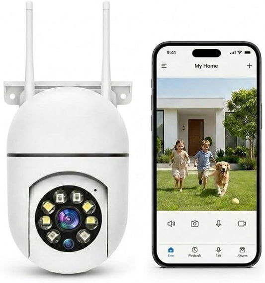 Hawkray Plug-In Indoor Security Camera, 1080P HD WiFi Cam, 360° Pan Tilt, 2.4&5GHz Dual Band, Color Night Vision, AI Human Detection, 2-Way Audio, 24/7 Recording, Smart Home Monitor for Baby Pet Elder by HawkrayTech