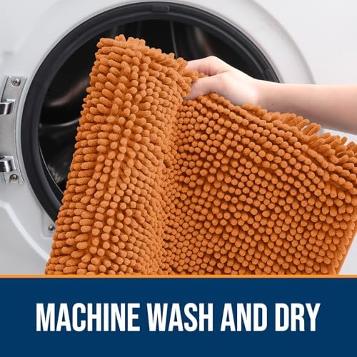 OLANLY Dog Door Mat for Muddy Paws 54x24, Super Absorbent Chenille Mud Mat - Image 5