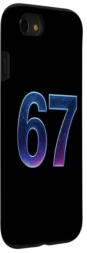67 Meme Ai Quantum Number 67th Six Seven Tech Digital Future Case for iPhone SE (2020) / 7/8 - Image 3