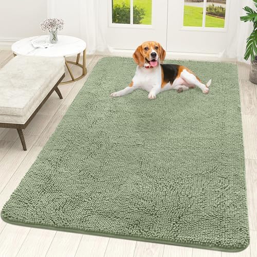 OLANLY Dog Door Mat for Muddy Paws 70x46, Super Absorbent Chenille Mud Mat by OLANLY