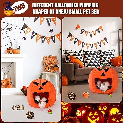 Guinea Pig Hideout - Guinea Pig Bed, Halloween Style Small Pet Hides, Ideal Bed for Small Pets, Pumpkin Shape, Orange - Image 2