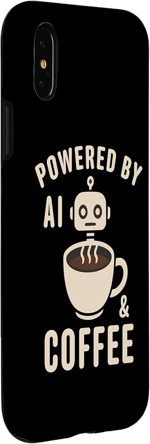 Powered by AI and Coffee Robot Case for iPhone X/XS - Image 3