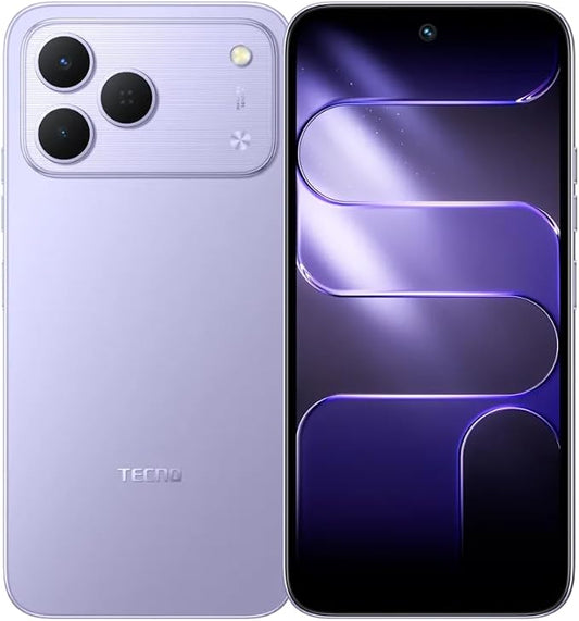 Tecno Spark 50 Ai 4G LTE (256GB + 4GB) (Compatible with Tmobile Mint Tello Boost Mobile and Worldwide) Dual SIM 6.78" 120Hz 50MP Camera (Aurora Purple) by TECNO