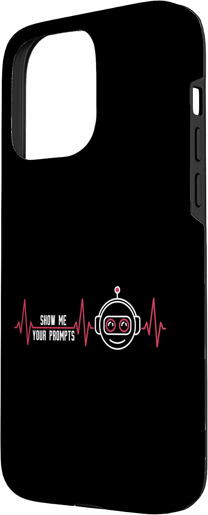 Show Me Your Prompts AI Artificial Intelligence Heartbeat Case for iPhone 15 Pro Max - Image 2