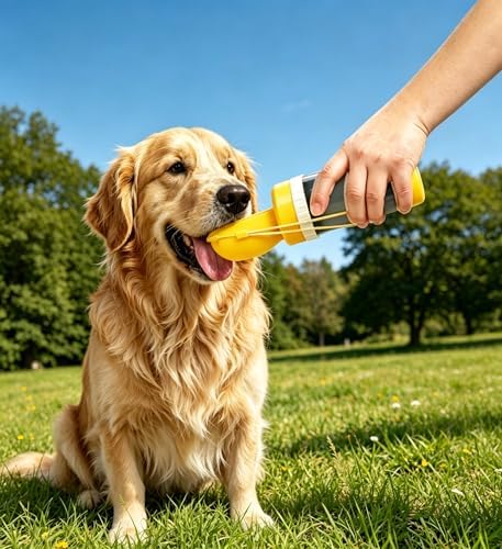Dog Water Bottle with Food Container, Leak-Proof Portable Pet Water Dispenser 2-in-400ml Water & 180ml Food Dispenser, Outdoor Dog Water Bottle for Travel, Hiking, Walks - Image 7