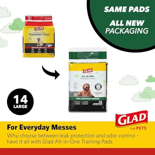 Glad for Pets Activated Carbon Disposable Dog Training Pads, 14 Count, 8-Pk - Image 2