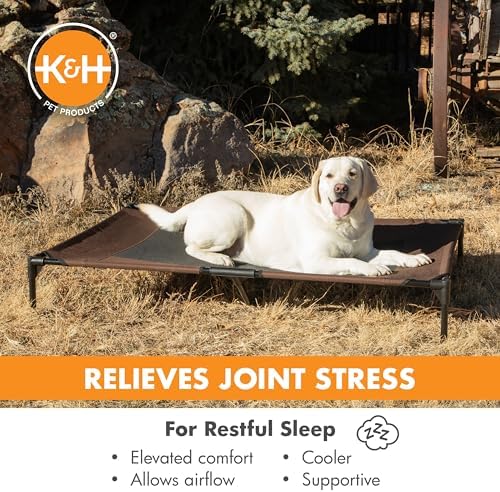 K&H Outdoor Elevated Dog Bed for XL & Giant Pets, Chocolate, Jumbo 56x38 - Image 5