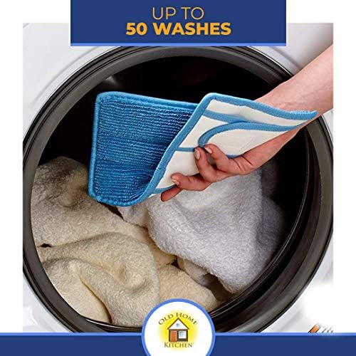 Microfiber Reusable Mop Pad | Durable Machine Washable Floor Cleaning Pads | Swiffer Compatible Dry Mop Pads (6 Pack) - Image 4
