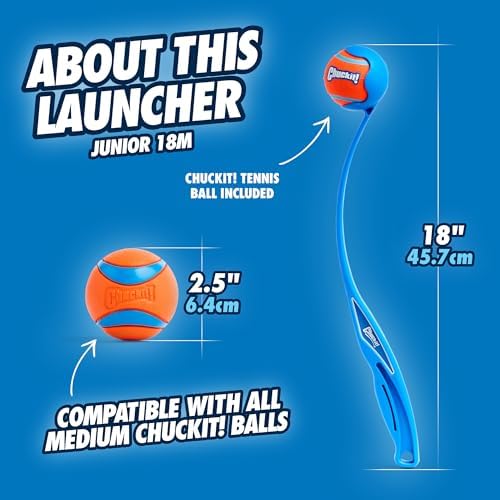Chuckit! Dog Ball Launcher, Junior 18in, Medium 2.5in Ball - Image 4