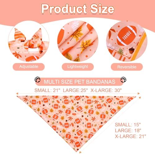 Fall Dog Bandanas XLarge 3PCS, Scarf for Boy and Girl - Image 3