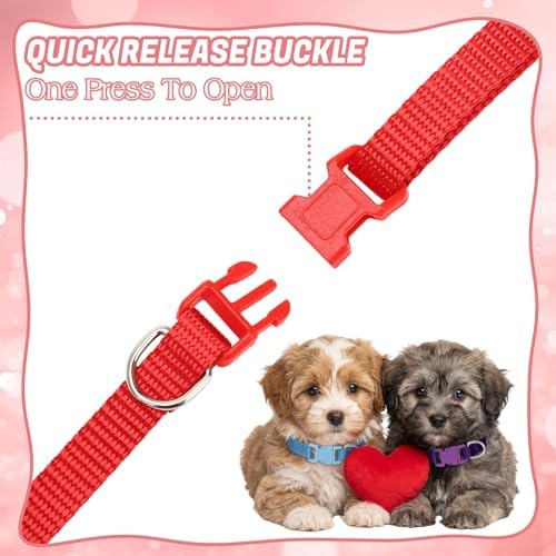 12 Pack Puppy Collars for Litter, Adjustable Puppy ID Collars Multicolor - Image 4