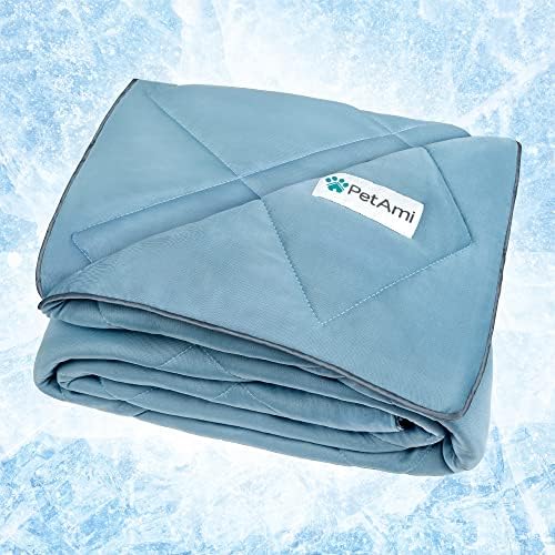 PetAmi Cooling Dog Blanket Lightweight Soft for Large Pet Cat, 40x60, Blue by PetAmi