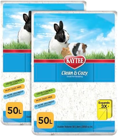 Kaytee Clean & Cozy Paper Bedding for Small Animals, White, 100 Liter by Kaytee