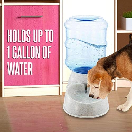 Zento Deals Automatic Self-Dispensing Pet Feeder Premium Quality Replenish Eating Bowl Storage Container Self Feeding Gravity 3.5 liters (a-Waterer) - Image 3