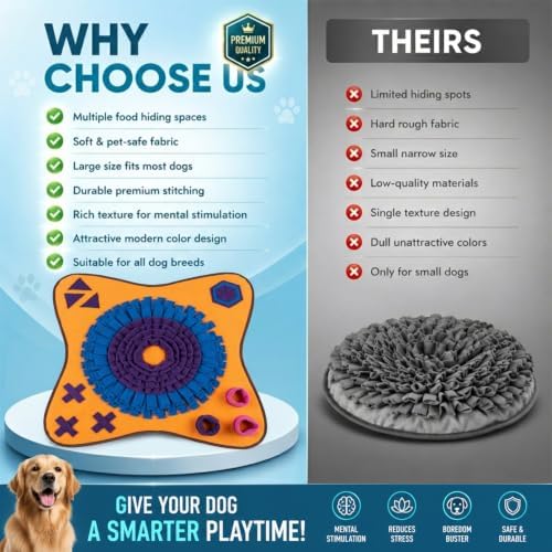 PET ARENA Adjustable Dog Snuffle Mat, Interactive Feeding Enrichment Toy - Image 7