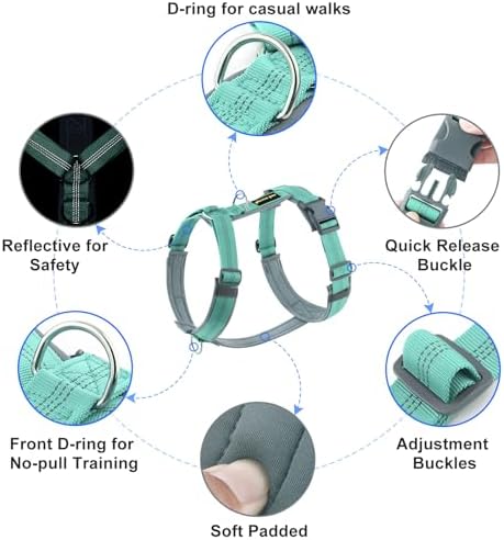 Plutus Pet No Pull Dog Harness, Adjustable Nylon Harness with Soft Padding - Image 2