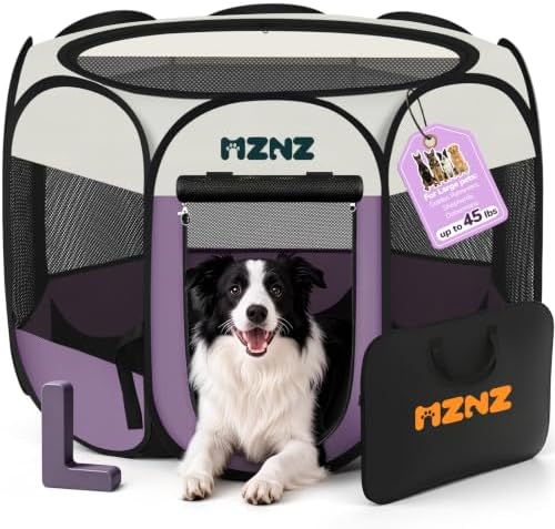 Dog Cat Small Animal Puppy Playpen Crate, Large, Purple by MZNZ