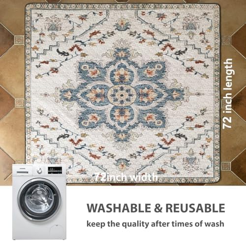 nunubaby Washable Pee Pads for Dogs, Stylish, Non-Slip and Leak-Proof Pee Pads. Reusable Potty Pads for Dogs for Crates and Floors.(Beige/Floral, 72" x72" ) - Image 4