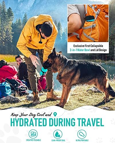 lesotc Dog Water Bottle, Portable Water Dispenser with Bowl, Leak Proof Pet Travel Squeeze Bottle, Puppy Essentials Dog Stuff Accessories for Outdoor Walking, Hiking, Camping - Image 5