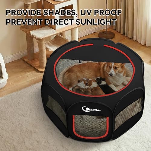 Siedihit Dog Playpen, Puppy Pet Playpens Indoor for Medium Dogs Tent - Image 5