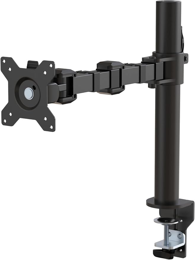 Amazon Basics Single Computer Monitor Stand with Tilt and Rotation,Height Adjustable VESA Desk Arm Mount,Steel,30 inches,Black,(Pack of 6) by AmazonBasics