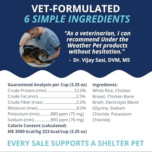 Under the Weather Easy to Digest Bland Diet for Sick Dogs - Always Be Ready - Contains Electrolytes - Gluten Free, All Natural, Freeze Dried 100% Human Grade Meats - 6 Pack Chicken, Rice & Bone Broth - Image 7