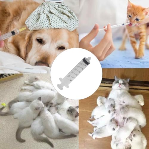 Pet Feeding Syringe with Soft Silicone Nipples, Newborn Nursing Feeder for Kittens, Puppies, Rabbits, Small Animals(10ml+30ml+2 Nipples) - Image 6