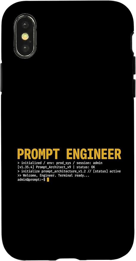 Prompt Engineer Terminal Screen AI Developer Software Coder Case for iPhone X/XS by Unknown