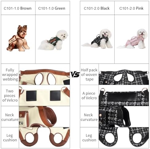 Wakytu Dog Lift Harness Dog Carrier Sling for Small Dogs & Cats,S - Image 3