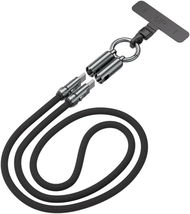 Phone Wrist Lanyard,Built-in 240W USB-C Phone Lanyard Charging Cable Fast Charge & Data Transfer with Tether Tab by Unknown