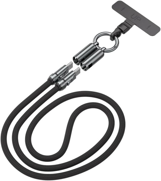 Phone Wrist Lanyard,Built-in 240W USB-C Phone Lanyard Charging Cable Fast Charge & Data Transfer with Tether Tab by Unknown