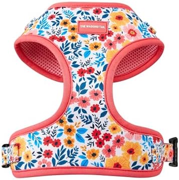 Wagging Tail Premium No Pull Dog Harness - Adjustable, Soft, Cute Dog Vest for Medium, Large & Small Dogs (Floral, Large) by TheWaggingTail
