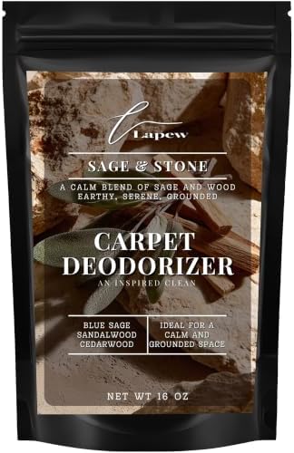 Lapew Santal Carpet Deodorizer Powder - Pet Safe Freshener for Vacuuming | Scented Odor Eliminator for Home | 16 oz by Lapew