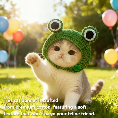 Cute Cat Hat Costume Suitable for 5 to16 lbs - Hats for Cats Head Circumference 11" or Less Kitten Outfits pet Christmas Photography Outfits - Image 6
