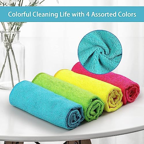 HOMEXCEL 8PK Microfiber Cleaning Cloth, Cleaning Rags for Home, 11.5x11.5in - Image 3