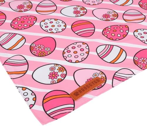 ADOGGYGO Easter Dog Bandana, Pink Bunny Scarf, Premium Durable Fabric, Adjustable Fit Female Pet Easter Bandanas for Small Dogs (Small) - Image 6