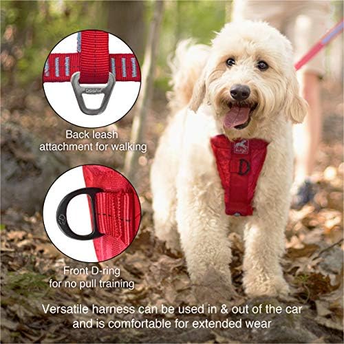Kurgo Ink Blue Large Dog Harness - Crash Tested, All-Steel, Comfortable & Adjustable Animal Harness with Seat Belt Tether for Car Safety - Image 3