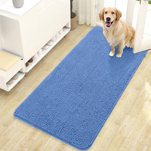 OLANLY Dog Door Mat for Muddy Paws 47x24, Super Absorbent Chenille Mud Mat by OLANLY
