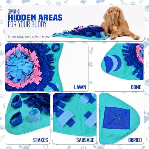 PET ARENA Large Sniffing Mat 25 x 25 Inch Interactive Feeding Toy - Image 6