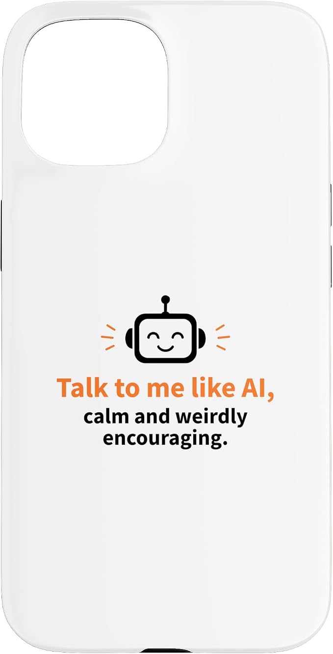 AI Robot Calm Encouraging Tech Support Case for iPhone 15 by Unknown