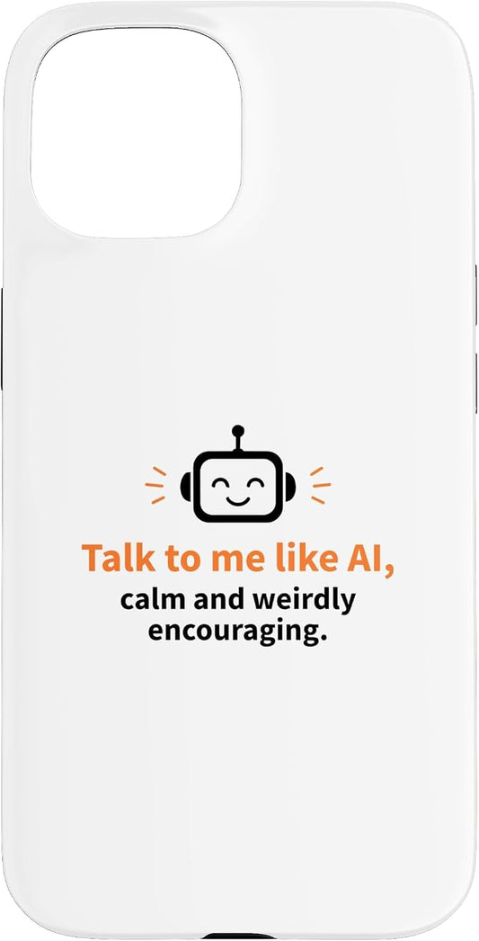 AI Robot Calm Encouraging Tech Support Case for iPhone 15 by Unknown