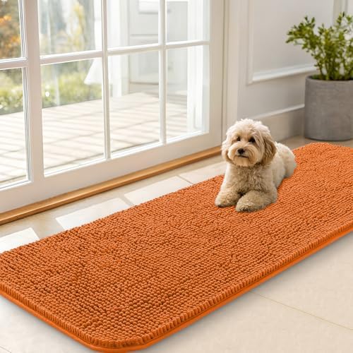 OLANLY Dog Door Mat for Muddy Paws 59x20, Super Absorbent Chenille Mud Mat by OLANLY