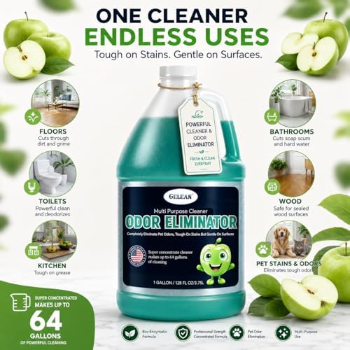 Multi Purpose Cleaner Pet Odor eliminator - pH Neutral - Strong Odor Floor Cleaner - Pet Odor Eliminator for Home - Best Scent Remover for Cat and Dog Pee All Purpose Cleaner 1 gallon (Sky Breeze) - Image 7