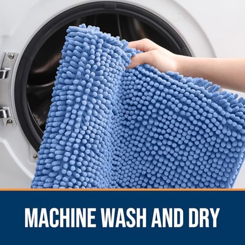 OLANLY Dog Door Mat for Muddy Paws 59x32, Super Absorbent Chenille Mud Mat - Image 5